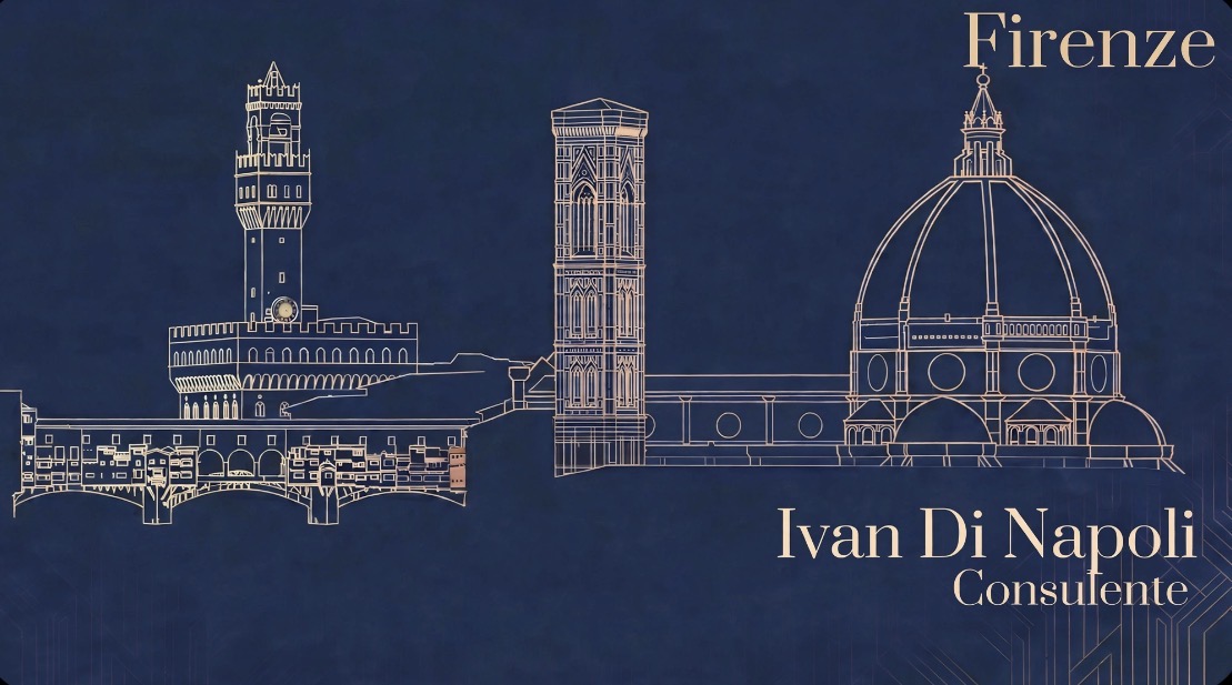 Illustrazione dello skyline di Firenze: Palazzo Vecchio, Campanile di Giotto e Cupola del Duomo